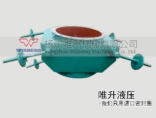 圆形单层双门重锤式锁风翻板阀