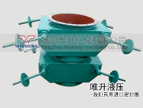 圆形双层双门重锤式锁风翻板阀